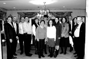 Photo caption:L to R) Jack Forgash, Rabbi Baruch Feder, P’TACH Coordinator, Yeshiva University High School for Boys, Mark Taber, Hillel Weinberger, P’TACH President, Elaine Weinberger co-event chairperson, Miriam Taber, Chary Fox, Mati Youngwirth, Bea & Dr Joel Dickstein, Sandy Gross & Manny Landau were among those who enjoyed a spirited discussion about Tiger Mom vs. Jewish Mom to benefit P’TACH.  Photo Credit: Steve Fox